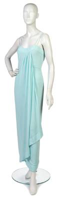 A Thierry Mugler Pale Blue Evening Gown