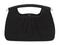 A Judith Leiber Black Satin Evening Bag