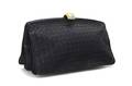 A Bottega Veneta Blue Leather Woven Clutch
