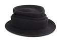 An Hermes Black Felt Hat