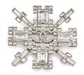 A Chanel Crystal Snowflake Brooch