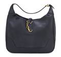 An Hermes Navy Blue Calf Leather Le Trim Bag