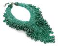 A Coppola e Toppo Green Beaded Jabot Style Necklace
