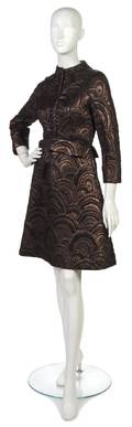 An Arnold Scaasi Brown Lurex Dress