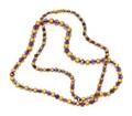 A Graduated 14 Karat Yellow Gold and Amethyst Bead Necklace