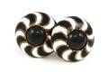 A Pair of Sterling Silver and Enamel Cufflinks