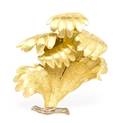 An 18 Karat Two Tone Gold Leaf Brooch Buccellati