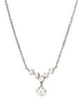 A 14 Karat White Gold and Diamond Pendant Necklace