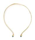 A 14 Karat Yellow Gold and Aquamarine Neck Collar Bent Gabrielsen