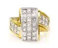 An 18 Karat Yellow Gold and Diamond Ring