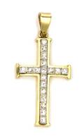 A 14 Karat Yellow Gold and Diamond Cross Spiros