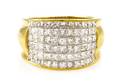 An 18 Karat Yellow Gold and Diamond Ring