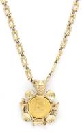 A 14 Karat Yellow Gold and US 3 Gold Coin Commemorative Pendant