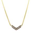 A 14 Karat Yellow Gold Diamond and Sapphire Necklace