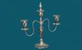 125 Meriden Silverplate Three Light Candleabra