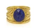 An 18 Karat Yellow Gold and Lapis Lazuli Ring