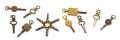 A Group of Winding Keys for Pocket Watches