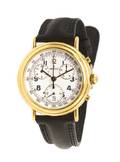 A Gold Tone Quartz Chronograph Wristwatch Movado