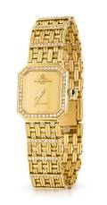 An 18 Karat Yellow Gold and Diamond Wristwatch Baume  Mercier