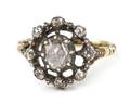 A Victorian Silver Topped Gold and Diamond Ring