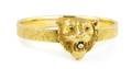 A 14 Karat Yellow Gold Diamond and Ruby Bangle Bracelet