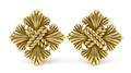 A Pair of 18 Karat Yellow Gold Knot Motif Earclips