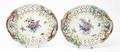 A Pair of Continental Porcelain Trays