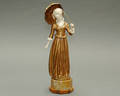 129 Dore Bronze and Ivory Victorian Lady Figurine