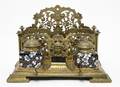 A Neoclassical Brass Ink Stand