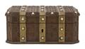 A Carved Walnut Jewelry Casket