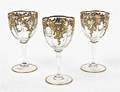 A Set of Twelve Moser Style Glass Goblets