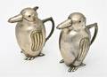 A Pair of Silverplate Figural Pitchers