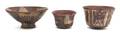 Three PreColumbian Polychrome Decorated Pottery Bowls