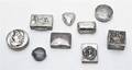 A Collection of Eight Diminutive Silver Boxes