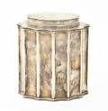 An American Sterling Silver Tea Caddy James Woolley