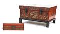 A Chinese Painted Leather Trunk