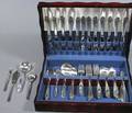 129 75 pc Frank Smith Woodlily SS Flatware