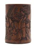 A Chinese Carved Bamboo Brush Pot