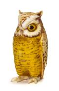 A Carved Ivory Figure of an Owl