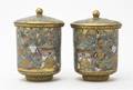A Pair of Japanese Kutani Covered Cups