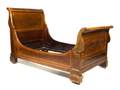 An Inlaid Mahogany Sleigh Bed