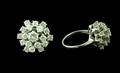75 14KT White Gold Diamond Cluster Ring 19 Diamond