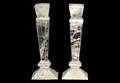 84A Pair of Rock Crystal Candelsticks