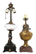 An American Brass TwoLight Student Lamp