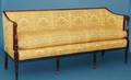 67 Antique Hepplewhite Sofa w Gold Silk Upholstery