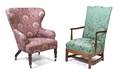 A George III Mahogany Open Armchair