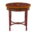 An Edwardian Style Oval Occasional Table Sarreid Ltd