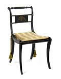 A Regency Style Painted and Parcel Gilt Side Chair
