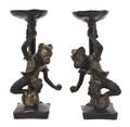 Two Cast Metal Figural Tazzas