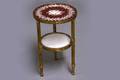 152 Small Two Tier Brass and Ceramic Top Table
